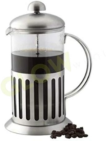 Glow Classic Continental 600ml Cafetière  Premium Manual 3 Cup French Press Coffee Maker with Toughened Shockproof Glass Pot and Plunger Filter for Ground Beans Espresso Tea (600ml)