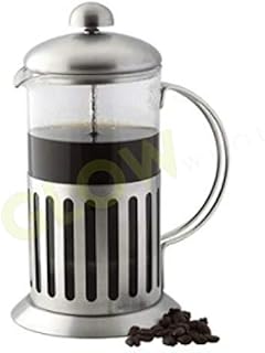 Glow Classic Continental 600ml Cafetière  Premium Manual 3 Cup French Press Coffee Maker with Toughened Shockproof Glass Pot and Plunger Filter for Ground Beans Espresso Tea (600ml)