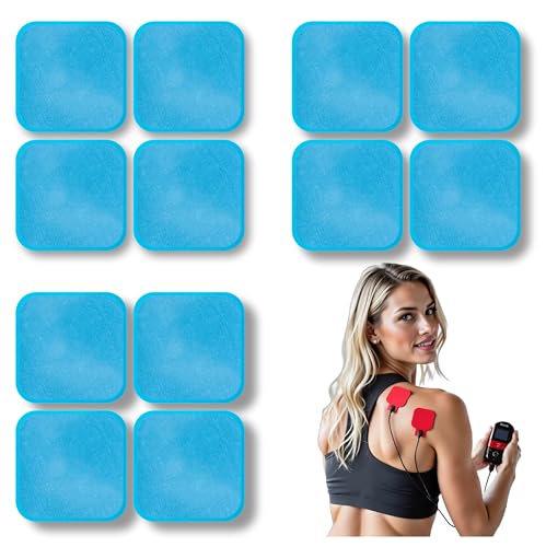 3 sets de remplacement (12 pièces) de coussins de gel Tenspad Silver compatibles avec les appareils...