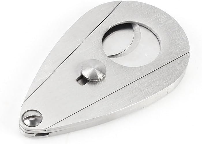 Cigar Cutter Teardrop Stainless Steel Silver Metal Guillotine Scissors Portable Pocket Smoking Accessories