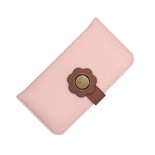 sslink iPhone17 Pro Max アイフォン17プロマックス 対応 手帳型 ケース (ピンク) ストラップホール付き PUレザー 花 フラワー ゴールドプレート サフィアーノ調 おしゃれ かわいい スマホ カバー T.C