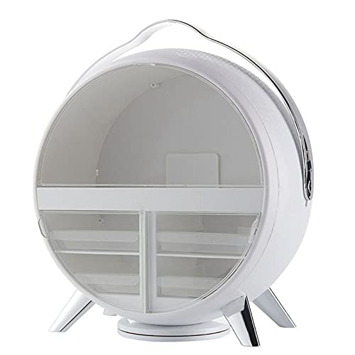 SISWIM Cosmetic Storage Organizer Cosmetic Display Stand Cosmetic Storage Box with Makeup Mirror Dressing Table Desktop Lipstick Skin Care Product Rack Makeup Organizer