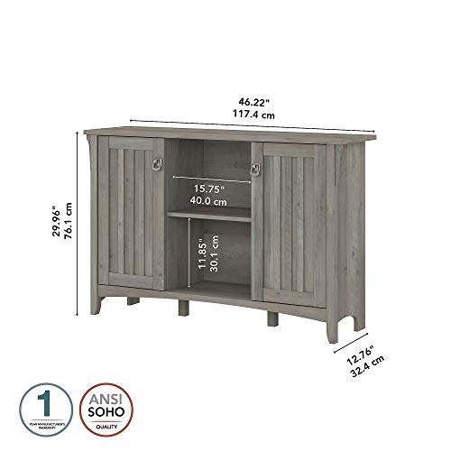 Bush Furniture Salinas Accent Storage Cabinet With Doors, Driftwood Gray #TOP2