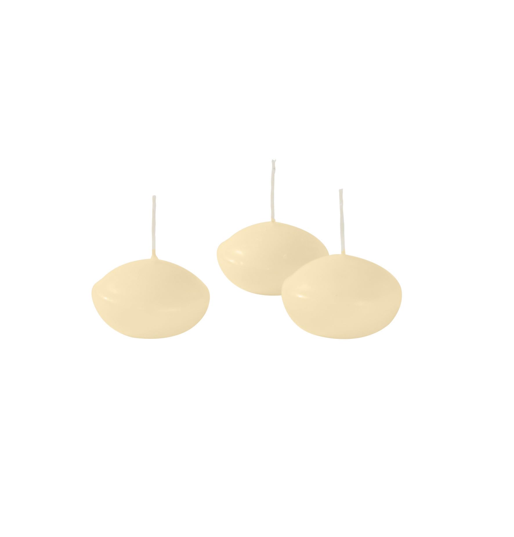 Cereria di Giorgio risthò Floating Candles, Wax, Ivory, 4.5 x 4.5 x 2.5 cm, 20 units