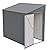 YOPTO 4x7 FT Outdoor Storage Shed,Lean to Lockable Metal Garden Shed Steel with Reinforced Beams,All Weather Waterproof Storage House W/Lockable Door,for Backyard,Patio,Lawn,Garden,Dark Gray