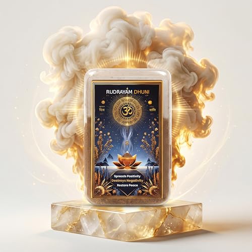Image of Rudrayam Dhuni Powder for Home Purification | Remove Negative Energy & Vastu Dosh | RudraYaam Dhunii for Positivity, Peace, rudrayamdhuni Powder for puja (1 Month Protection)