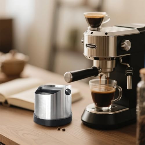 Miniatura 7 de Recipiente Para Filtro De Café De Acero Inoxidable Coffee Knock Box For Portafilter Recipiente Para Café Expreso Portafiltro Para Cafetera Espresso, Recolección Y Reciclaje