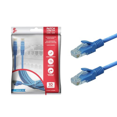 Cabo Patch Info - Patch Cord Cat5E Utp - 10M - Azul