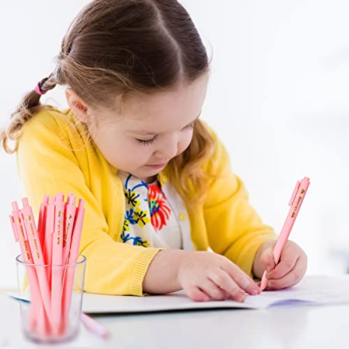 Stylos à bille de douche de bébé rétractables roses pour dragées et fêtes - 3