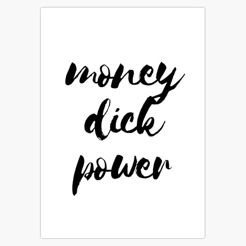 Unreal"Money Dick Power" Sticker Vinyl Waterproof Sticker Decal Car Laptop Wall Window Bumper Sticker 5"