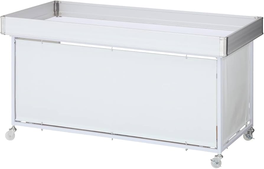 Amazon.co.jp: 平台ワゴン 白 W150cm （強化型) 1台 【 店舗什器 什器