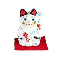 Amazon | 玩古庵 春日部張子 芸術品 開運 縁起 置物 8号招き猫 高さ9cm