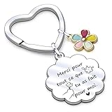 QTQTLP Cadeau Nounou Porte Clé Nounou Cadeau Remerciement Merci