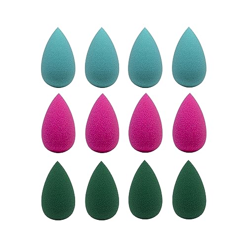 Snowflakes Mini Beauty Makeup Sponge Blender for Detailed Application Around the Eyes and Other Areas 12 pcs Latex Free Small Makeup Sponges Under Eyes