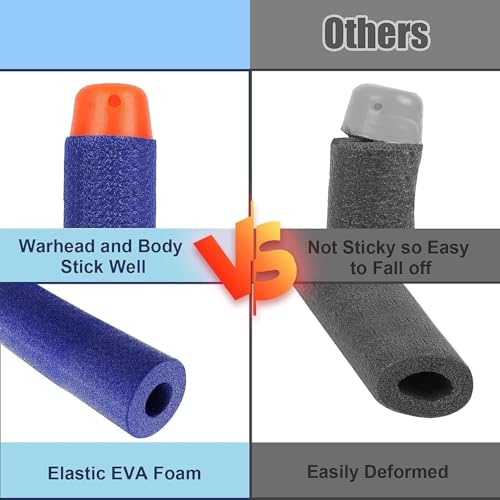 Montchi 100 Pack Bullets for Nerf, 7.2cm Refill Foam Darts for X Shot N-Strike Elite 2.0 Series Blasters, Soft Bullet Toy Gun Ammunition Accessories, Replacement Darts for Target Practice
