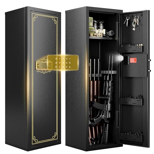 KAER 10-12 Gun safes,Rifle Safe,Gun Safes for Home Rifle and Pistols,Long Gun Safe for Rifle,Clearance Gun Safe with Digital Keypad,Adjustable Shelves,Unassembled