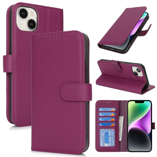 Etui iPhone 13 anti-RFID et antichoc en cuir Zouzt