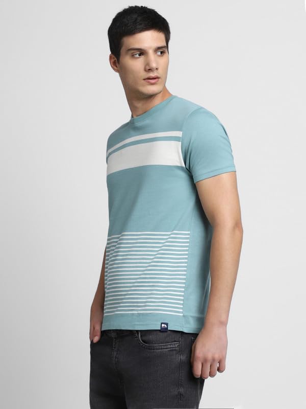 Image of Dennis Lingo Men's Cotton Solid Round Neck Slim Fit T-Shirts