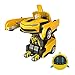 Produktbild Wylolik RC Transform Car Fernbedienung Action Figure Modell Spielzeug für Kinder USB-Akkus Bumblebee 360 ° drehbarer klassischer Verkleidungs-Heldenroboter mit einer Taste Transformation