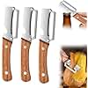 zero snag wooden peeler, Multifunctional Vegetable Peeler With Wooden Handle And Bottle Opener, 2-In-1 Multifunctional Peeler For Apple Potato Pumpkin Papaya, Carrot, Zucchini And More (3PCS)