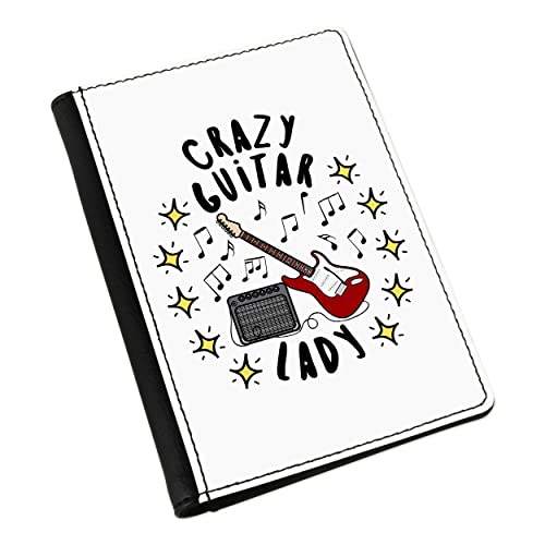 Loco Guitarra Mujer Stars Pasaporte Funda Soporte Cover