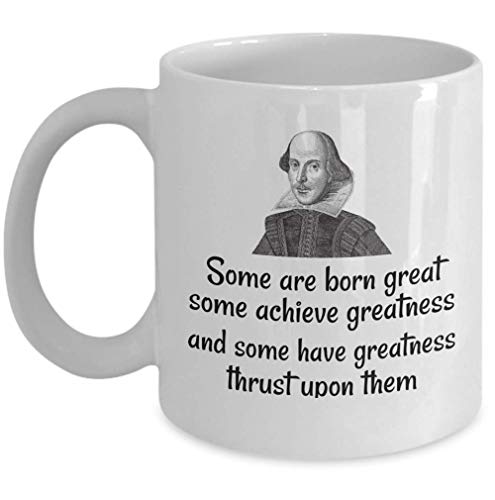 Book themed coffee mug - Some achieve greatness - Famous