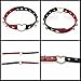 Tosmifairy 3 Pieces Leather Choker Collar and Bracelets Combo Punk Rock Gothic Jewelry Set Emo Costume Accessories for 80s 90s Vintage Womens Men (Black-Red-Heart)