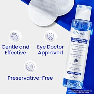 Optase Life Sensitive Eye Makeup Remover – Gentle & Effective for All Skin Types - Breakthrough Innovation vs Traditional Micellar Water - 100ml