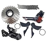 YNKJFOD Groupe Shimano 105 R7000, Transmission De Vélo De Route 2x11 Vitesses, Cassette 12 25T/11 34T, Manette De Vitesse ST R7000, Dérailleur Arrière, Dérailleur Avant(R7000 11 34T GS)