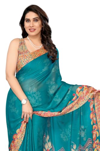 Image of MIRCHI FASHION Saree for Woman Chiffon Tie Dye Printed | Lightweight Daily Wear Women's Sari with Unstitched Blouse Piece (Available in 10 Colors)