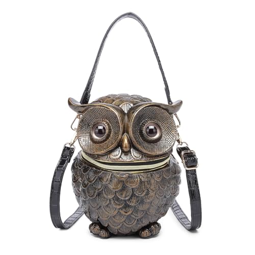 Creative 3D Owl Embossed Women's Shoulder Bag Messenger Handbag
