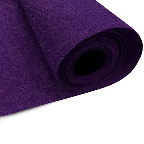 Eovea - Acrylic Felt Fabric by The Yard-72" Inch Wide -1.6mm Thick Felt Fabric | Non-Stiff Soft Craft Felt Supplies for DIY Arts & Craft, Sewing, Patchwork, Cushion & Padding(Purple, 10 Yards)