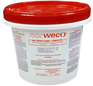 Norweco 4 Pack of 10lb. Bio-Sanitizer Chlorine Tablets for Aerobic or Septic Systems