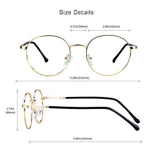 Image of VisionGlobal Blue Light Blocking Glasses for Women Men, Computer Reading, TV Glasses, Stylish Oval Frame