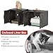 Cat Litter Box Furniture Hidden for 2 Cats, Double Cat Litter Box Enclosure,Wooden Cat Washroom Furniture with Cat Litter Pad, 55