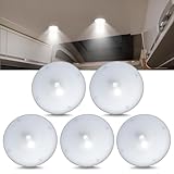Command Electronics OEM 12V LED RV Low Profile Surface Mount Ceiling Light with Switch – Made in USA – 4.5' Diameter – 5-Pack
