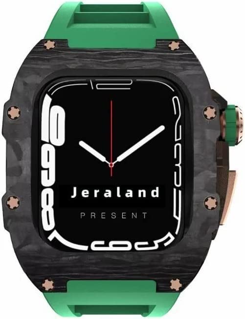 Bracelet de montre fluororubber ultra résistant avec boîtier carbone iWatch