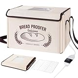 Folding Bread Proofing Box 16 x 12 IN, 3 Sides Heating Dough Proofer with Temp Control (50-113℉) & 48H Timer, Proofing Box for Sourdough, Pizza,Yogurt, Bread Warmer, Baking Supplies with Metal Rack