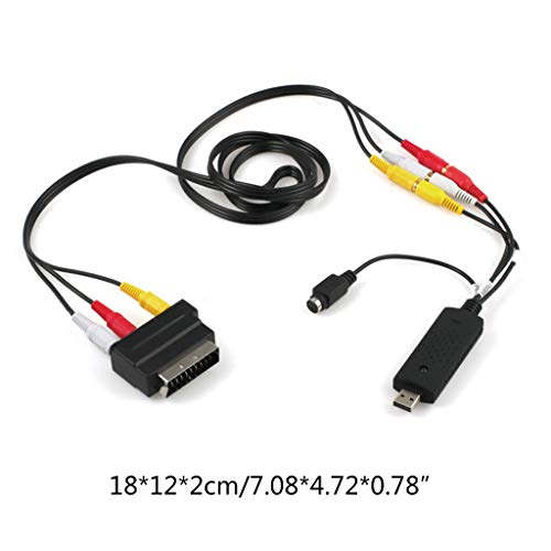 GUMEI 1Set USB2.0 VHS to DVD Converter Kit de périphérique de Capture vidéo Au-dio pour Windows 10