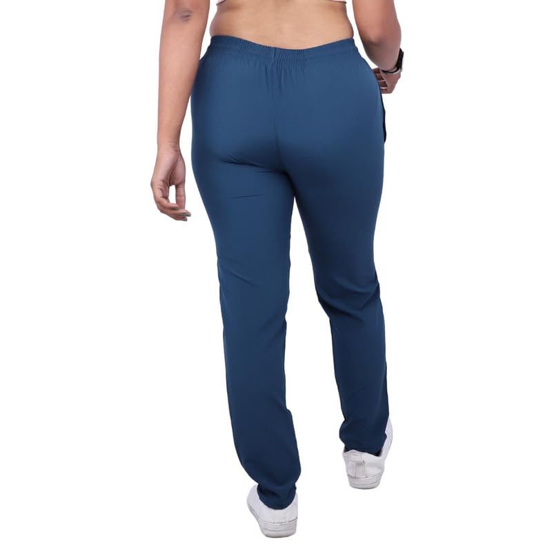Image of Go-Fit Women Zip Pocket Synthetic Dry-Fit Gym Casual Lower Joggers Trackpant Sports Pant | Multicolors