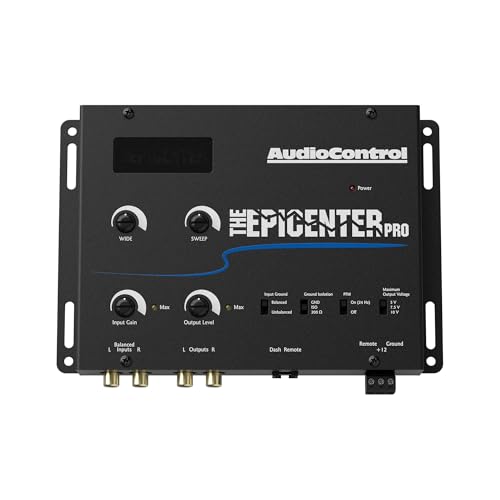 AudioControl The EPICENTER PRO Digital Bass Restoration Processor & Line Driver, Car Audio Bass Booster Enhancer with ACR-4 Dual Control Remote Knob