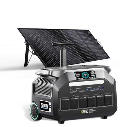 Amazon.co.jp: IEE P3200 ポータブル電源 ソーラーパネル セット200W