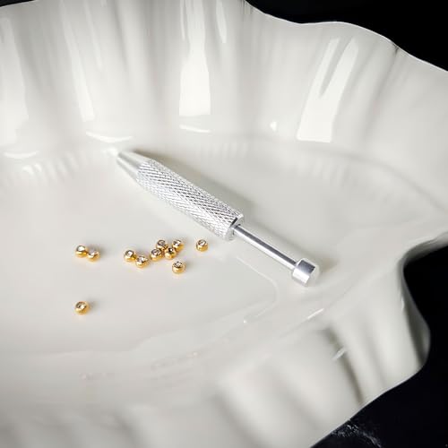 Gold Replacement Piercing Balls 16G 3mm Compatible for Externally Threaded Septum,Ear, Labret Piercings and Piercing Ball Grabber Tool,12 Pieces3