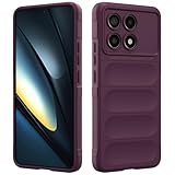 Custodia Compatibile con Xiaomi Poco F6 Pro, Silicone Custodia per Tutto il Corpo, Copertura Antiurto con Fotocamera Protettivo, Cover Morbida al Tatto - Viola Scuro