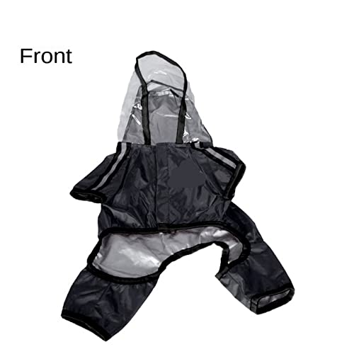 Capa de chuva para cães impermeável ajustável com luz refletiva para cães casaco de pelúcia impermeá