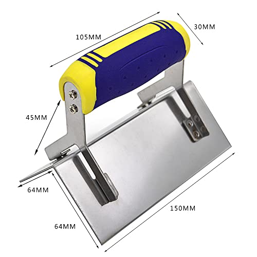 Concrete Tools Set Stainless Steel Corner Trowel 2 PC (Inside & Outside) Drywall Corner Knife Set Plastering Bricklaying Finishing Kit by DIXIANG - Used condition - Image 3
