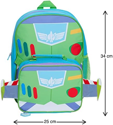 Buzz Lightyear Backpack with Lunch Bag Toy Story Space Ranger Matching 2 Piece School Bag Set