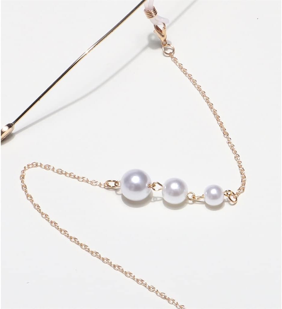 Fashionable Handmade Small, Medium and Large High-Gloss Pearls Eyeglass Chains