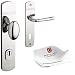 Produktbild Türgriffe von Beschläge Hamburg: Eingangstür Schutzbeschlag Emily 70-09 MPN PVD 92  Sicherheitsgarnitur Haustür  Türbeschlag, Nickel poliert PVD beschichtet