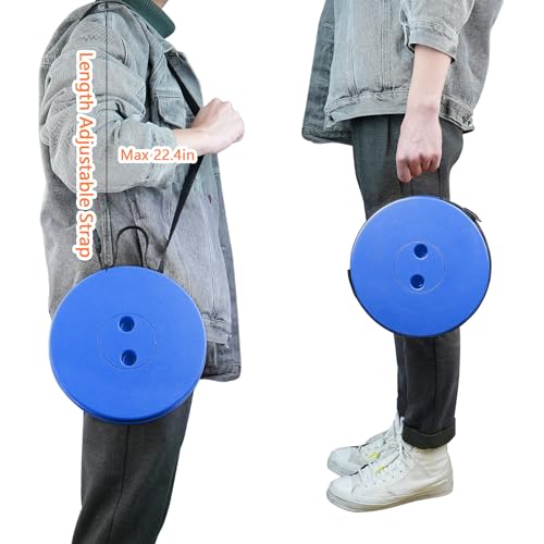 Image of Boreeman Upgraded Folding Stool Lightweight Yet More Sturdy with Load Capacity 400lbs Portable Collapsible Stool for Camping Fishing Hiking BBQ (All Blue)